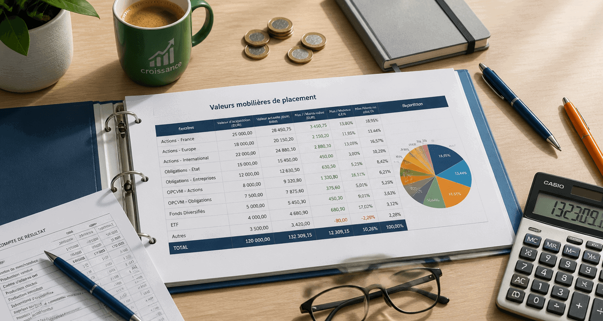 valeur mobiliere de placement sur bureau