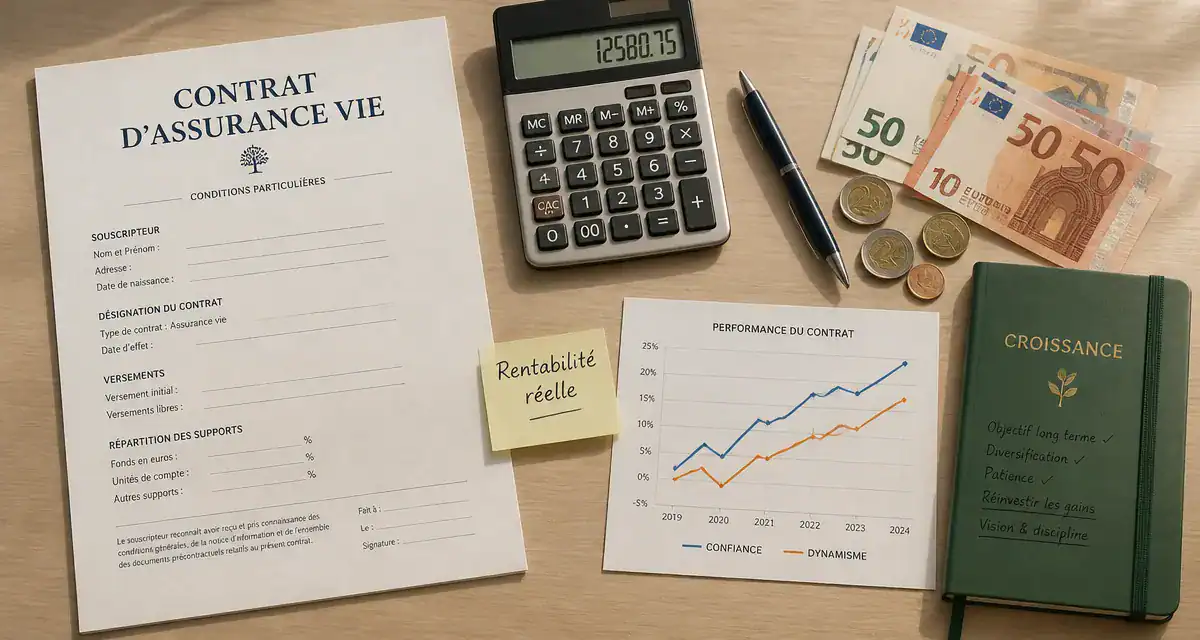 combien rapporte une assurance vie, bureau, contrat, calculatrice, euros