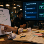 Conseil product management : roadmap et ROI en salle de réunion tech
