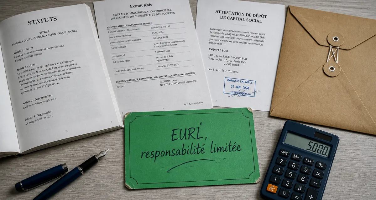 EURL statut : documents juridiques et fiscalité