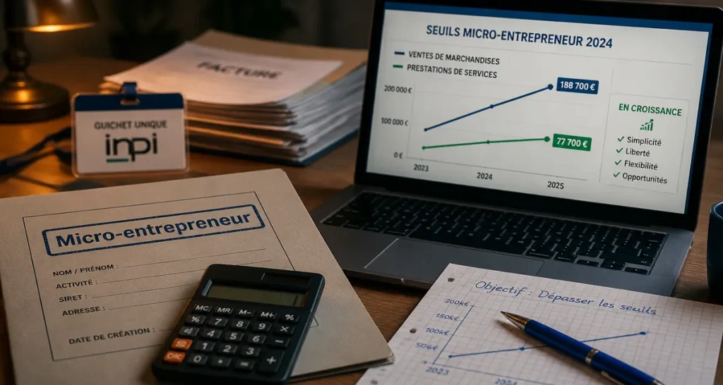 Micro entrepreneur ou auto entrepreneur : seuils fusion 2016, calcul et INPI