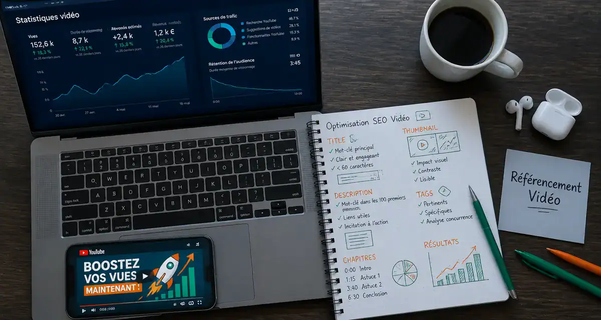 Référencement vidéo sur bureau avec statistiques