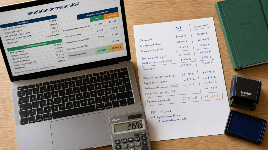 Simulation revenu SASU : 4 leviers pour maximiser votre net