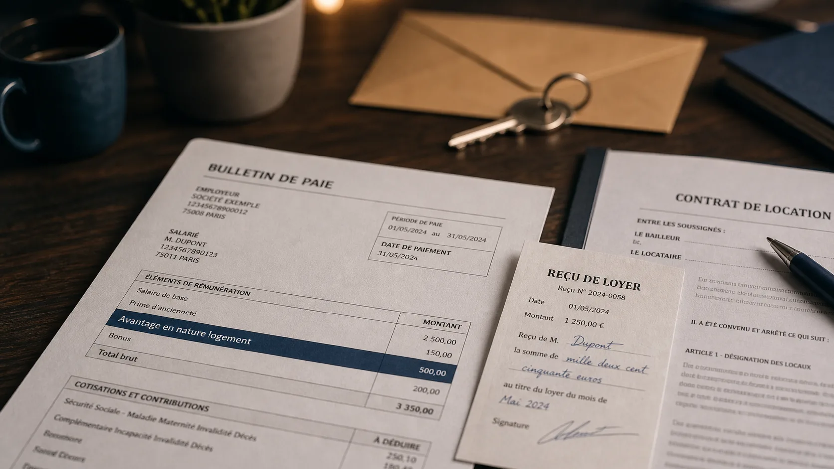 Avantage en nature logement sur bulletin de salaire : fiche paie et logement