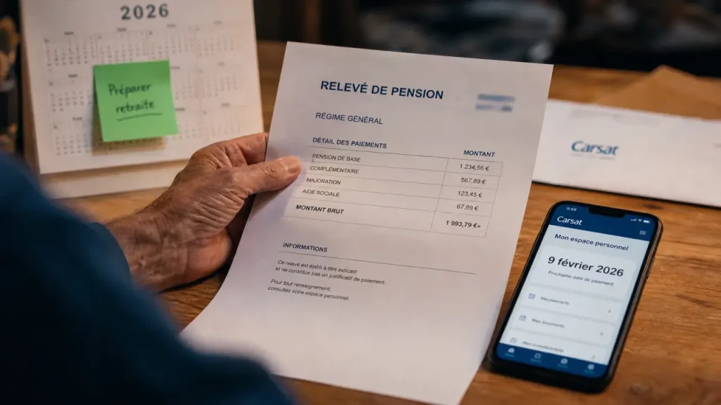 carsat augmentation 2026 : retraite 0,9 % et date 9 février 2026