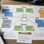 Carte d'empathie : matrice Dit, Pense, Ressent, Voit, Entend