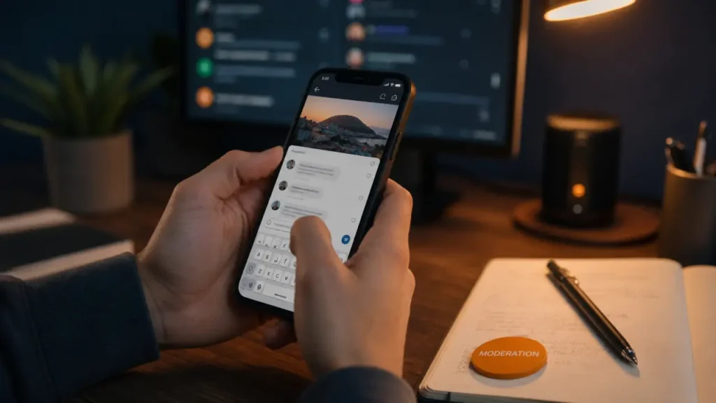 Commentaire Instagram : réponse en 2h, modération méthode