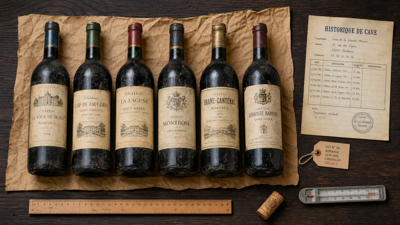 Investir dans le vin : hygrométrie 70-75 %, bouteilles en cave