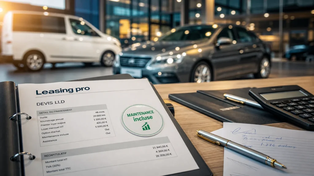 Leasing pro : LLD, LOA ou crédit-bail pour budget auto maîtrisé