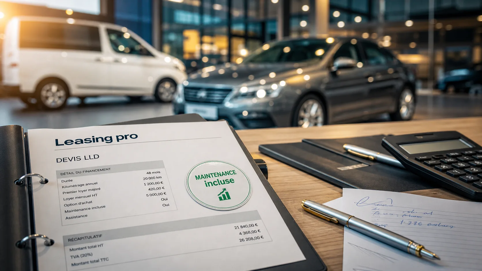 Leasing pro : LLD, LOA ou crédit-bail pour budget auto maîtrisé
