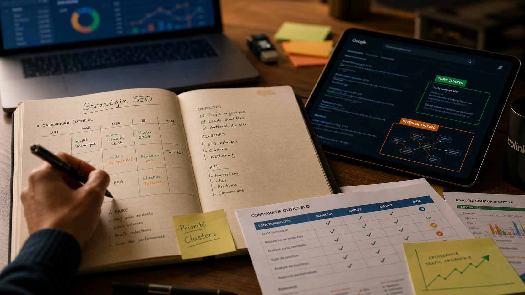 Stratégie de contenu seo : objectifs SMART, personas et mots-clés