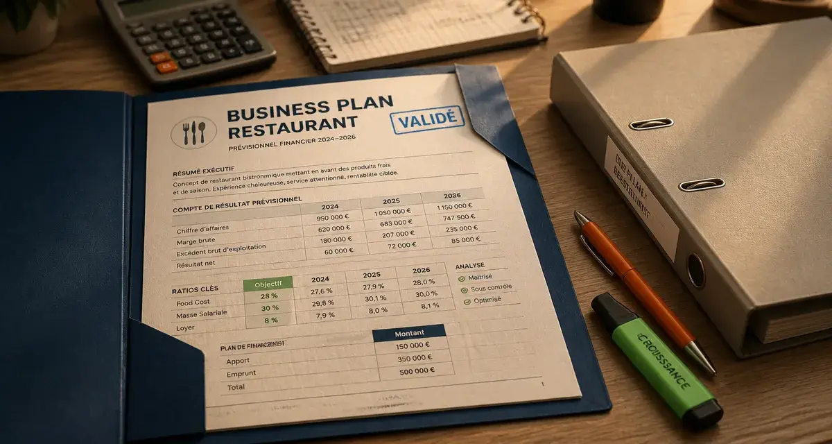 Business plan resto : 5 piliers financiers et ratios