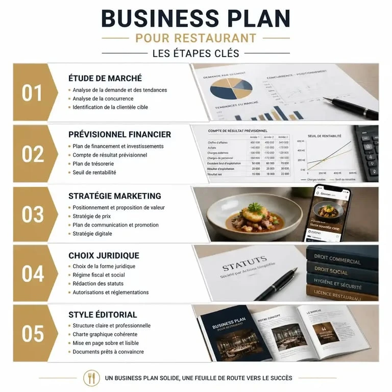 Étapes de construction d'un business plan de restaurant