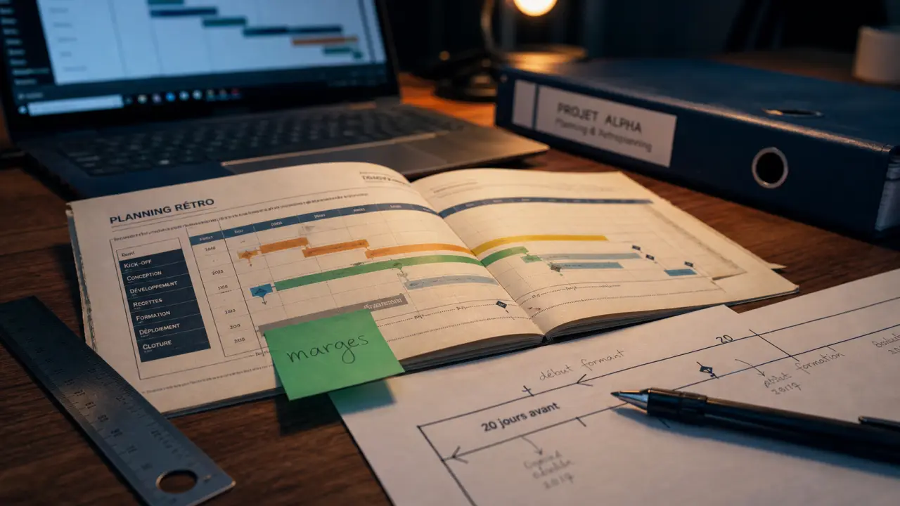 Retro planing pour sécuriser dépendances et marges