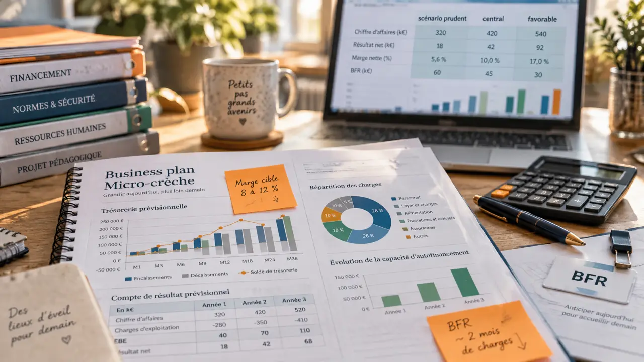 Business plan micro creche : dossier bancaire et trésorerie