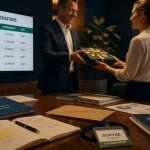Récompenser les salariés en entreprise : manager remet une récompense en réunion