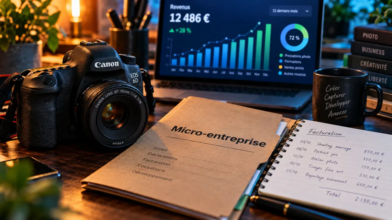 Auto entrepreneur photographe : micro-entreprise, revenus et facturation