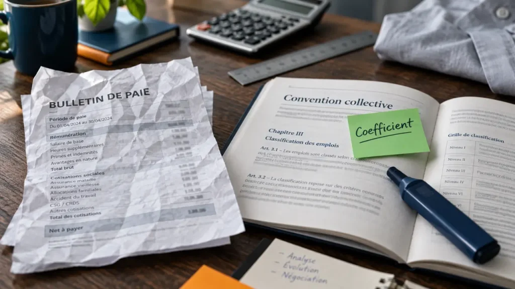 Coeff salaire : vérifier classement avant de comparer la paie