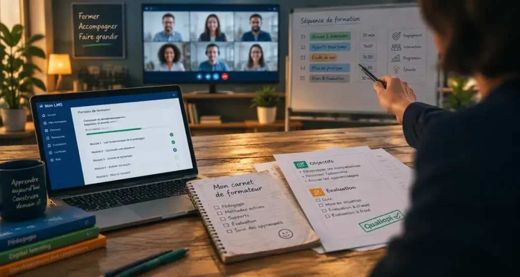 Formateur indépendant : pédagogie, missions et plan de formation sur ordinateur et LMS